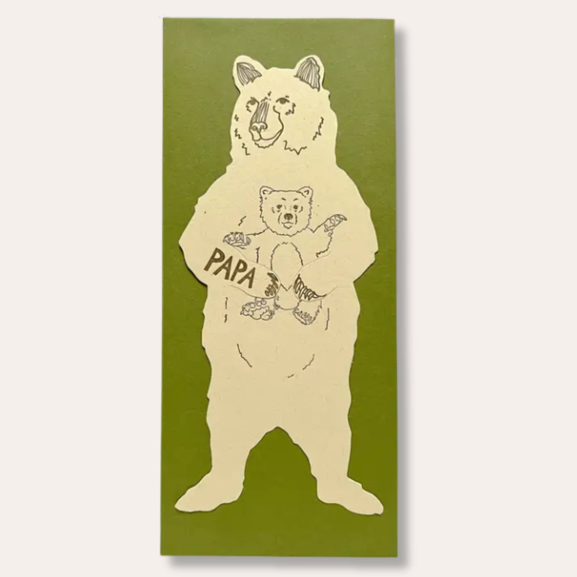 Papa Bear Gift Greeting Card
