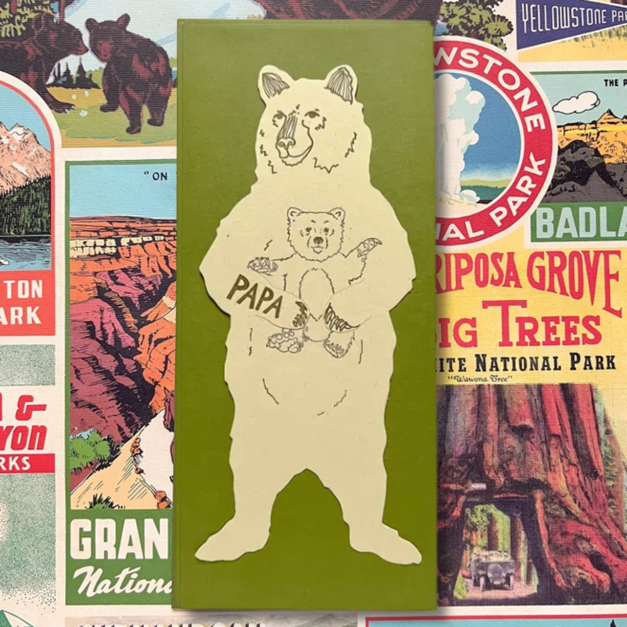 Papa Bear Gift Greeting Card