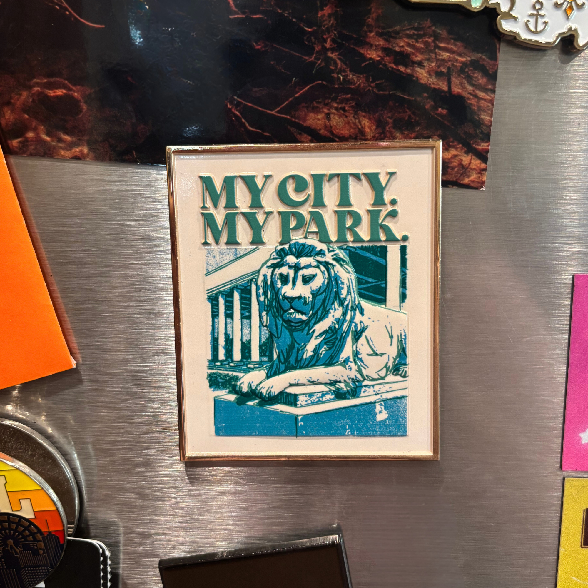 My City My Park Enamel Magnet