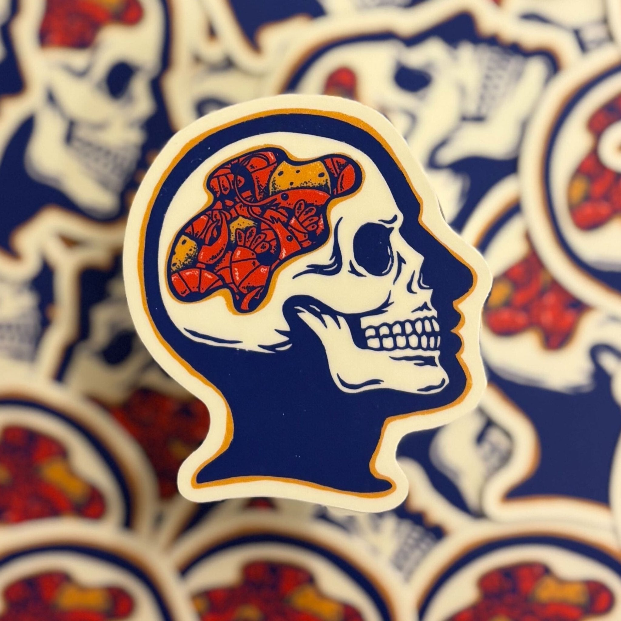 Crawfish On The Brain Sticker - Dirty Coast