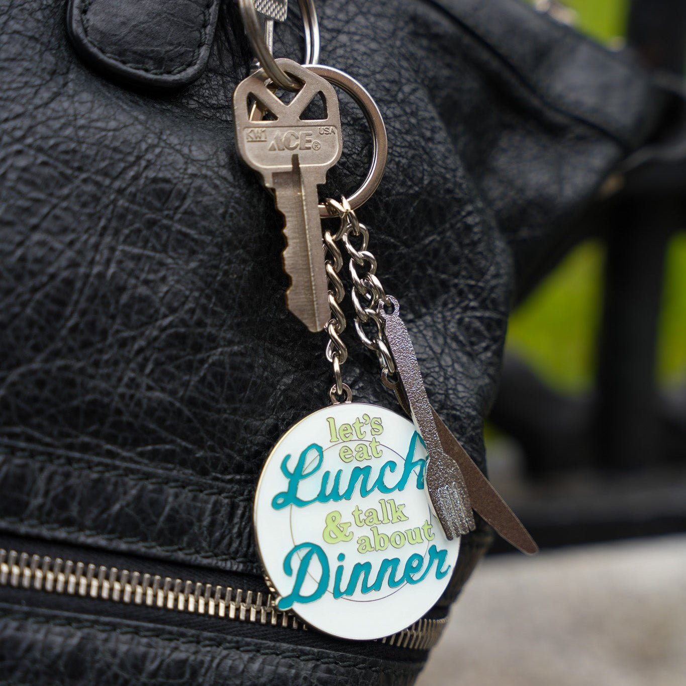 Let's Eat Lunch & Talk About Dinner Keychain - Dirty Coast