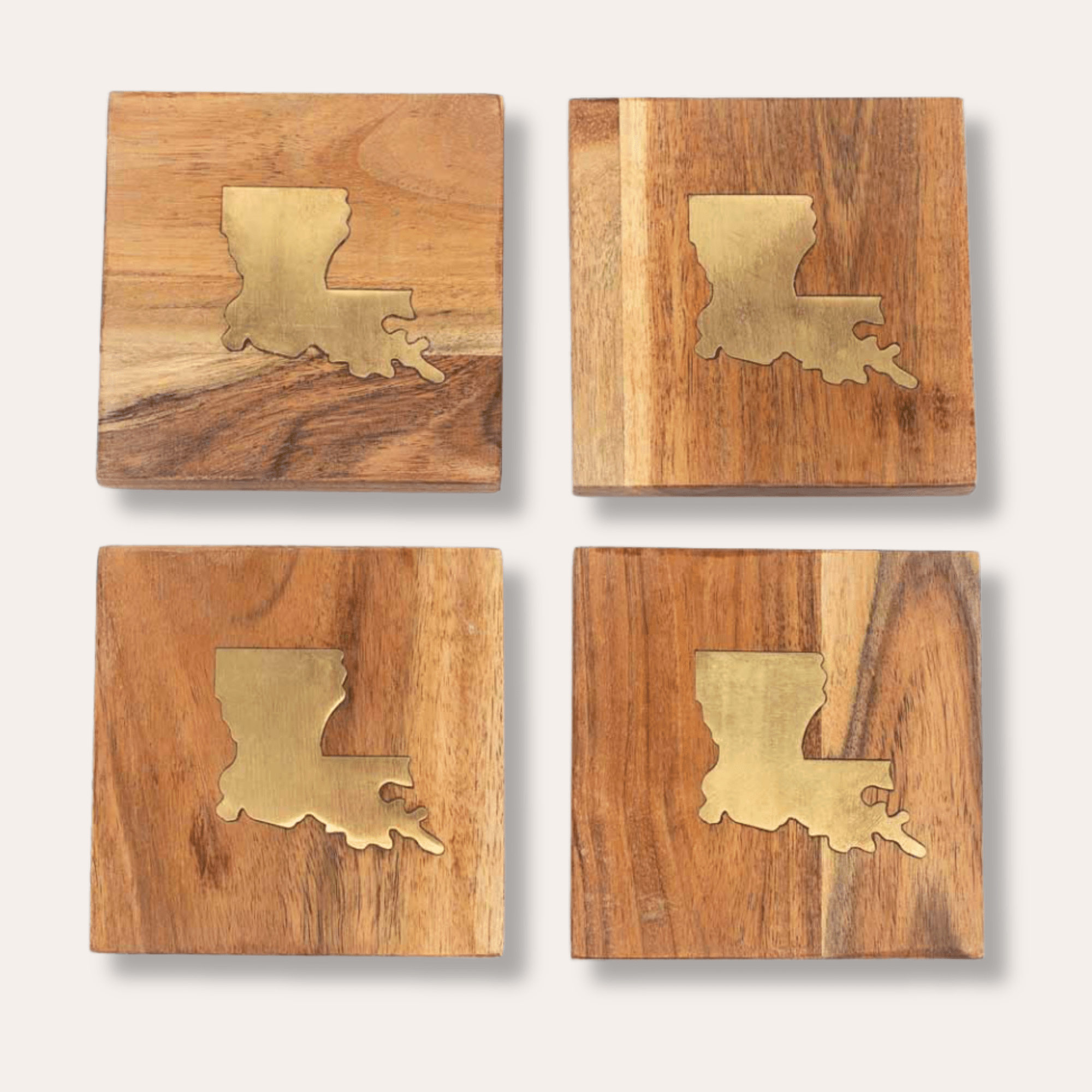 Louisiana Wood Coaster Set - Dirty Coast