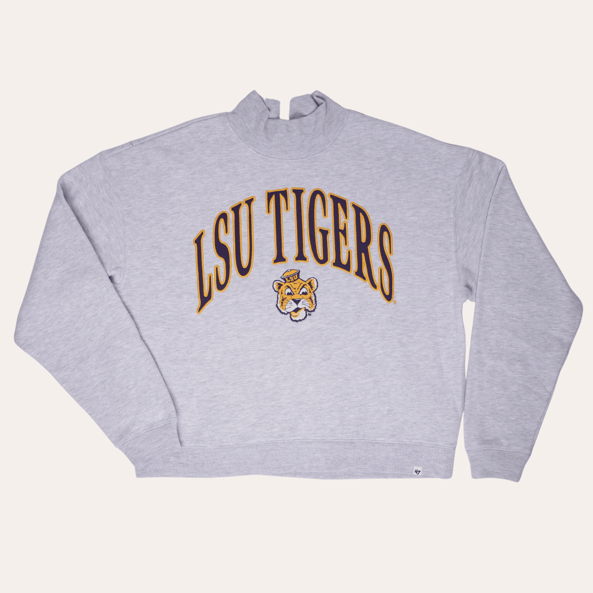 LSU Women's Vintage Mock Neck Pullover by '47 Brands - Dirty Coast