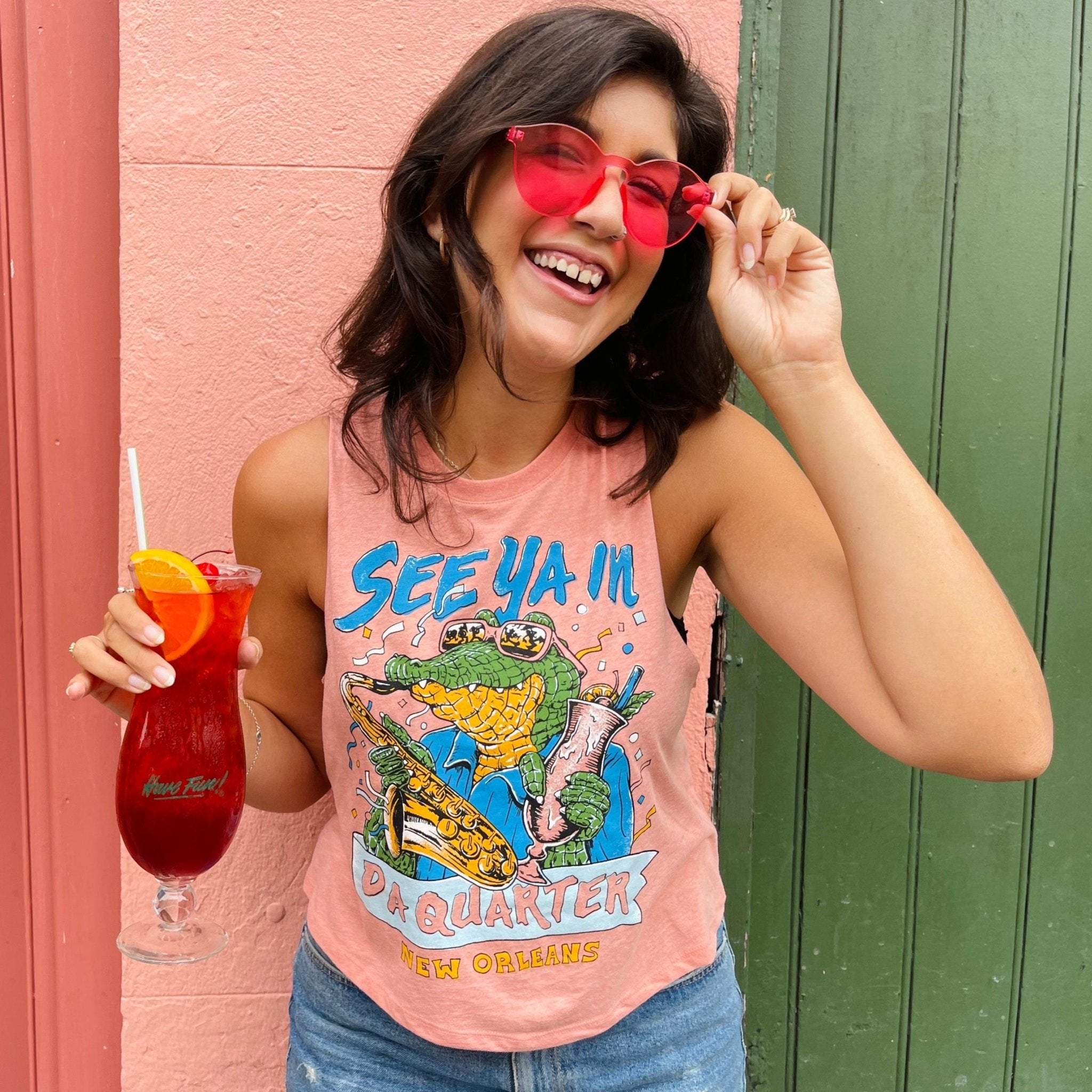 See Ya In Da Quarter Cropped Tank - Dirty Coast