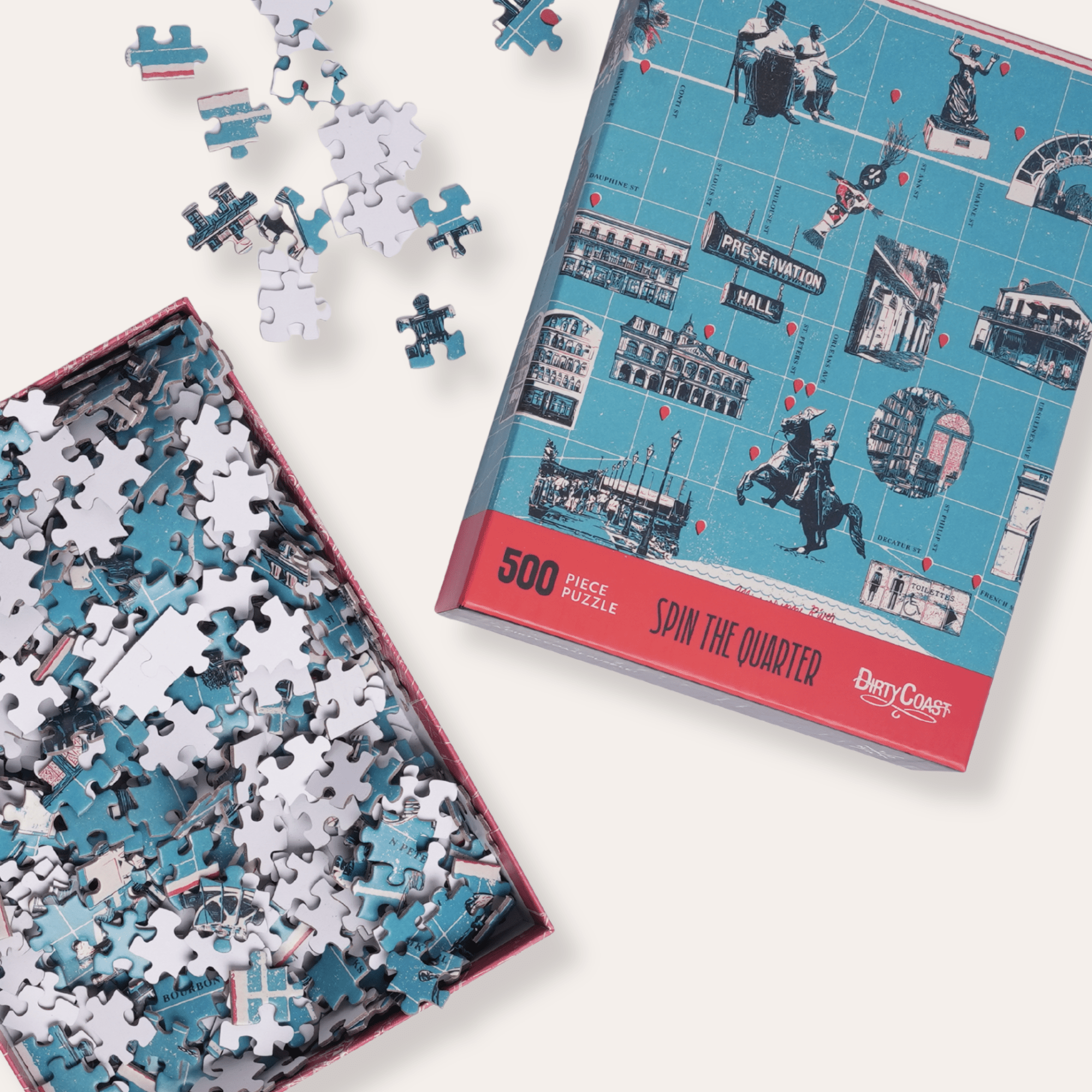 Spin The Quarter 500 Piece Puzzle - Dirty Coast