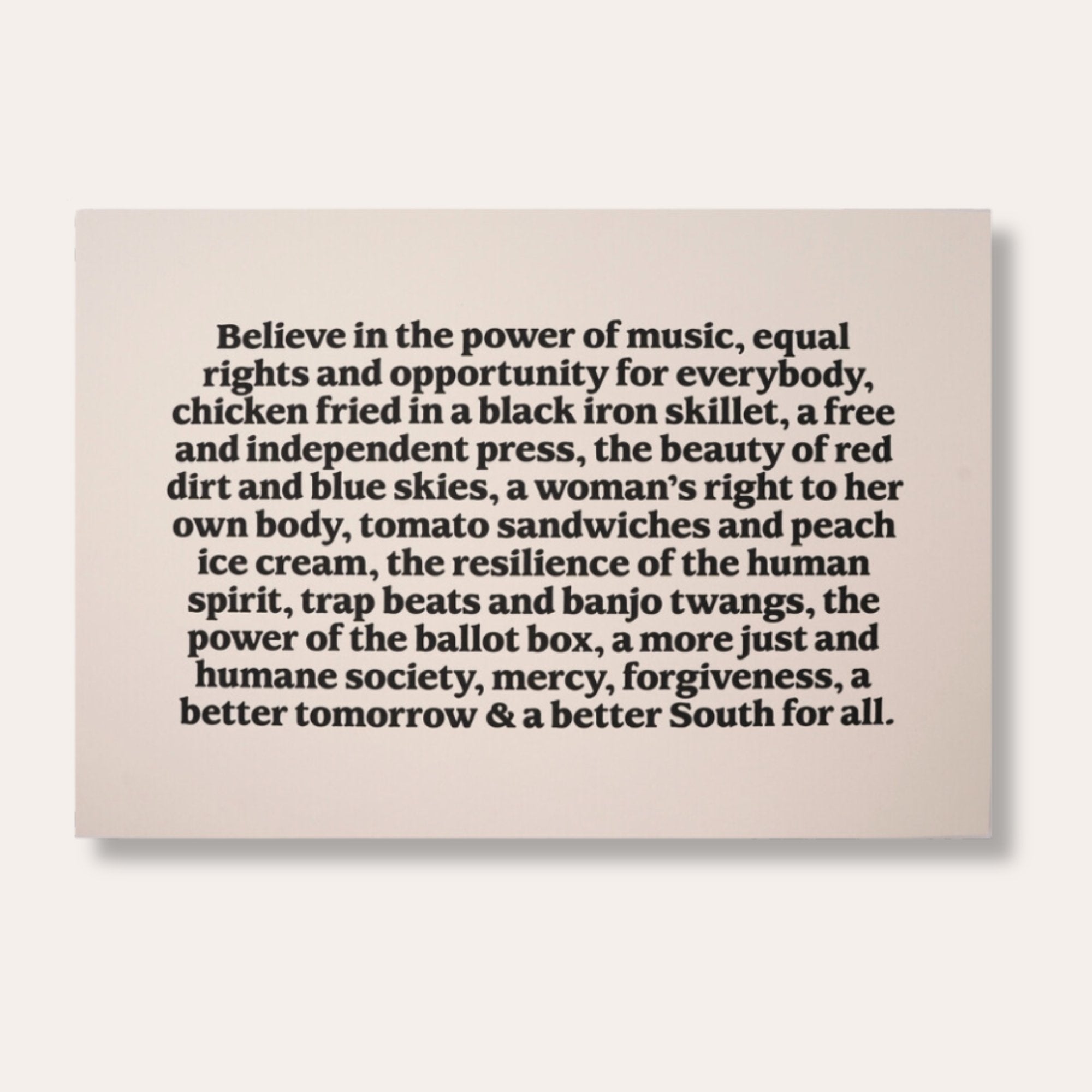 Better South Beliefs Print - Dirty Coast