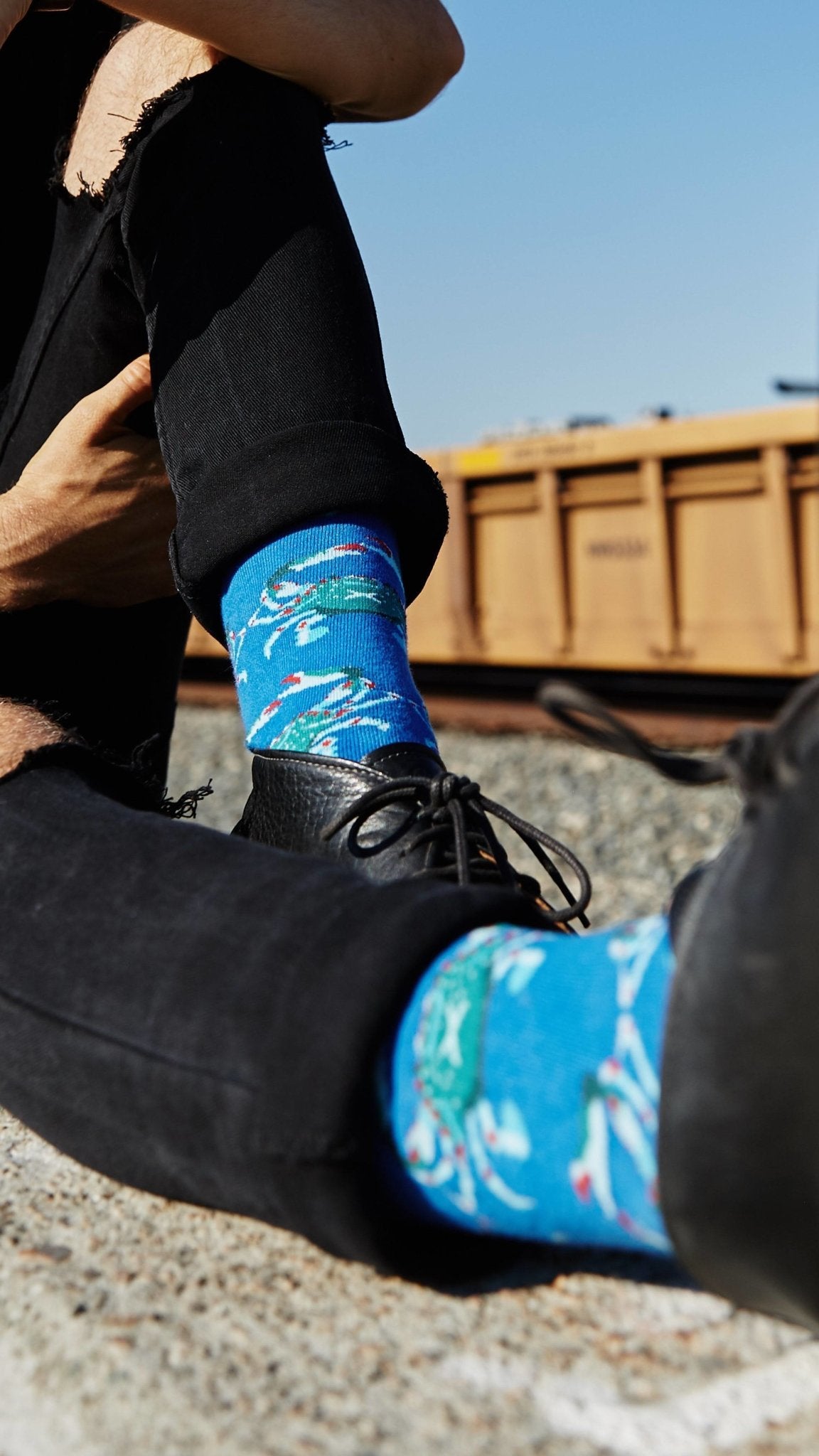 Bonfolk Socks - Blue Crab - Dirty Coast Press