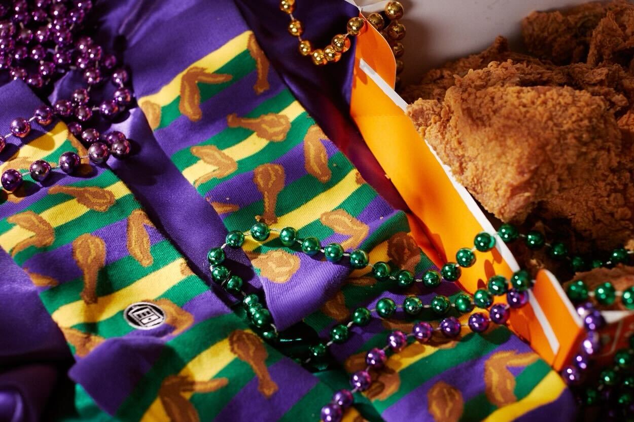 Bonfolk Socks - Mardi Gras Fried Chicken - Dirty Coast Press