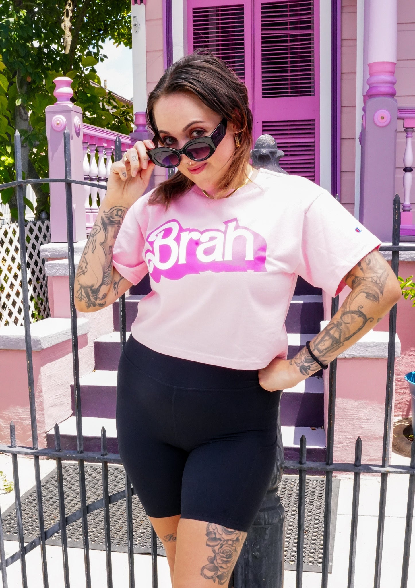 Brah Cropped Heritage Tee - Dirty Coast Press