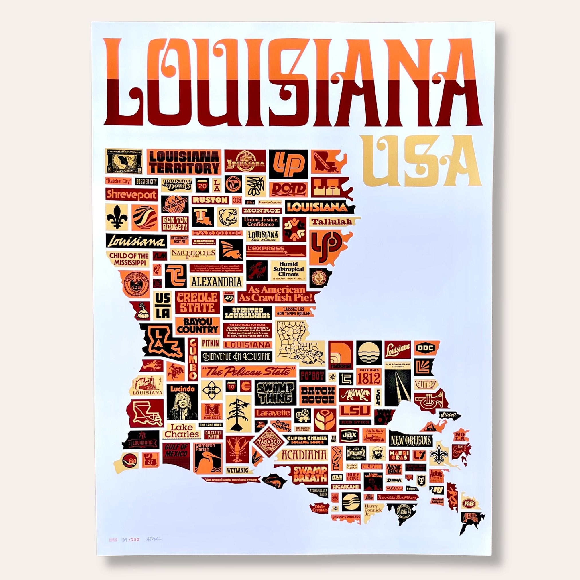Draplin Louisiana Print - Dirty Coast