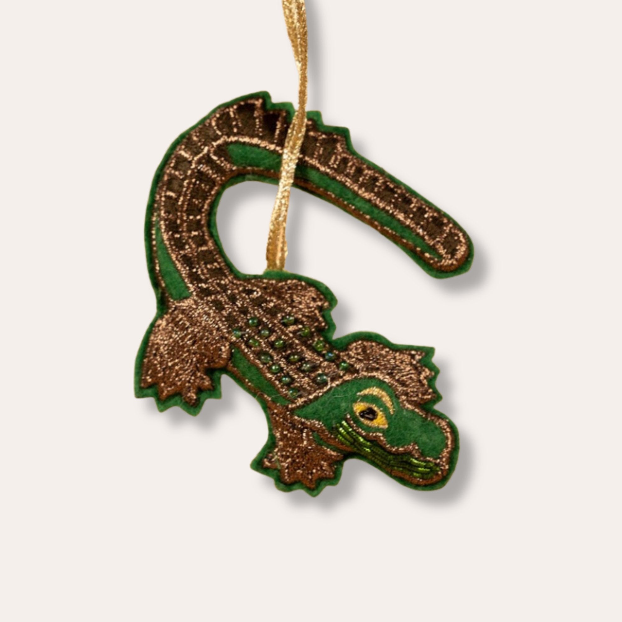 Gator Beaded Ornament - Dirty Coast Press