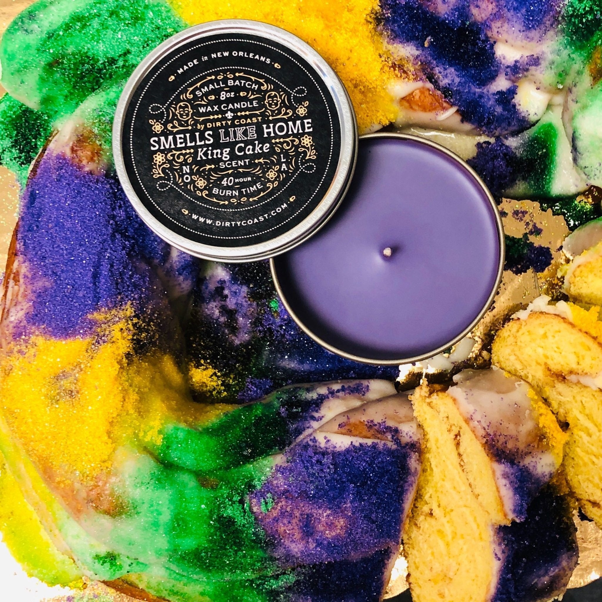 King Cake Candle - Dirty Coast Press