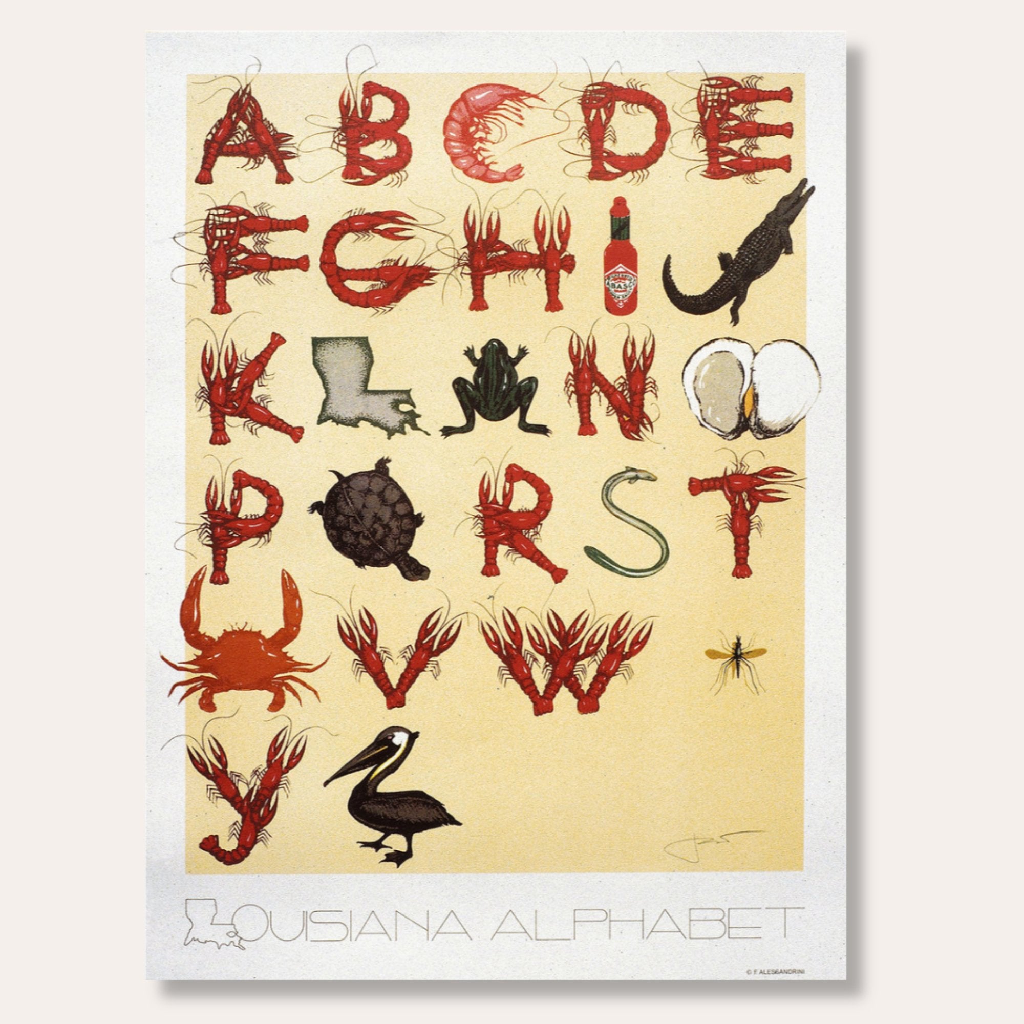 Louisiana Alphabet Print - Dirty Coast