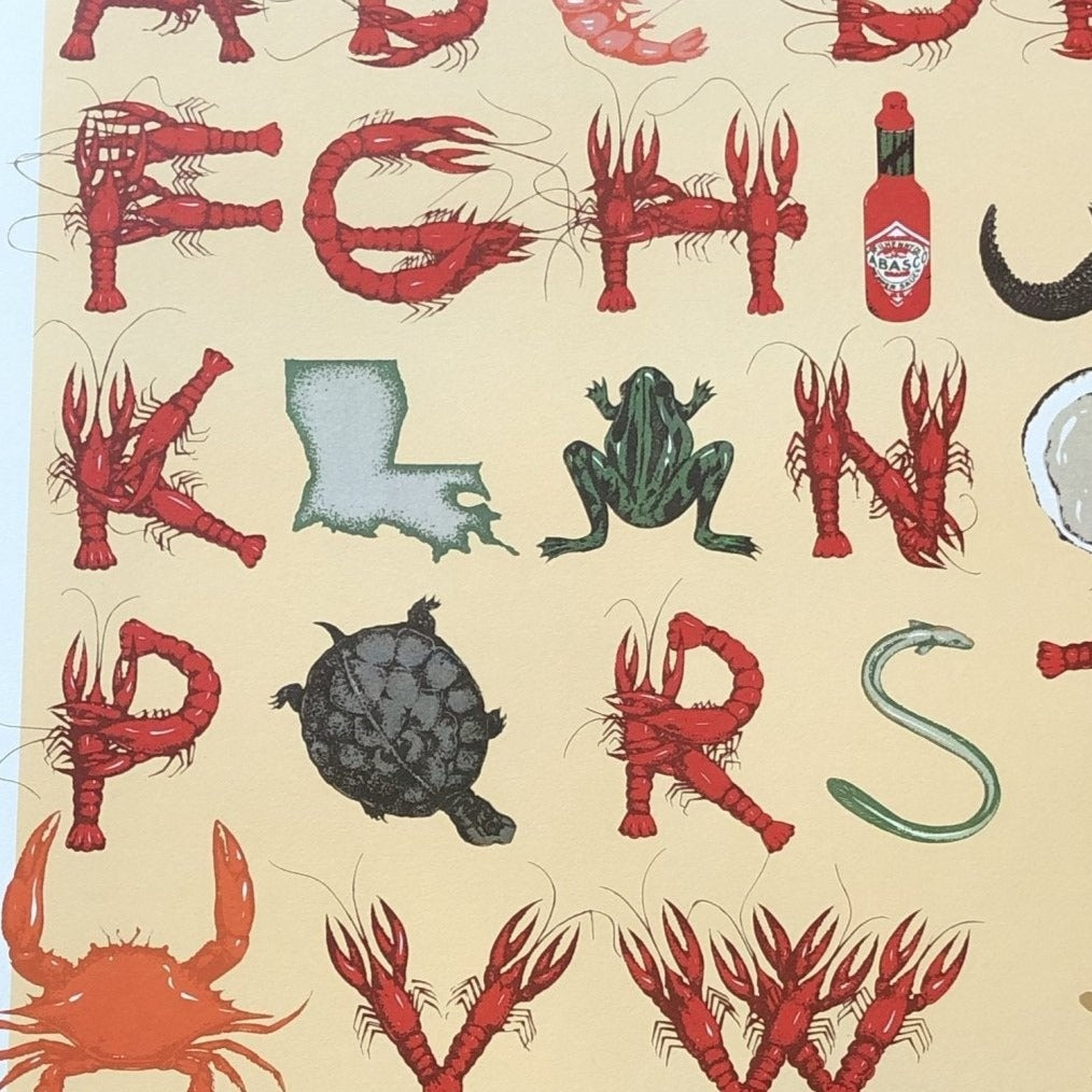 Louisiana Alphabet Print - Dirty Coast Press