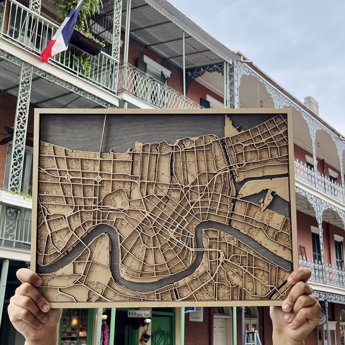 New Orleans Birch Map by Catahoula Sign Co. - Dirty Coast Press