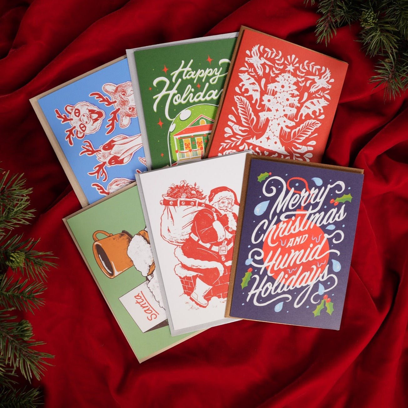 Santa's Critters Greeting Card - Dirty Coast Press
