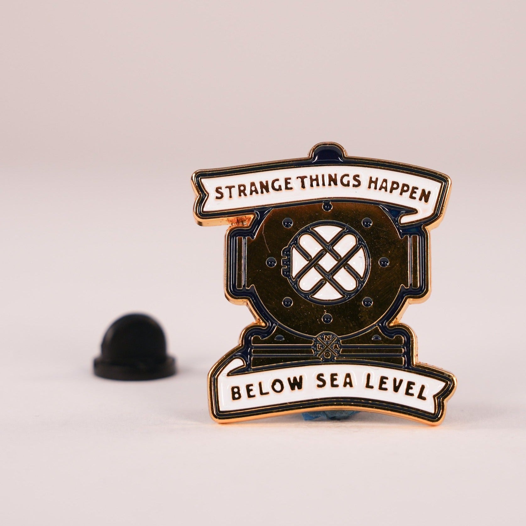 Strange Things Happen Below Sea Level Pin - Dirty Coast Press