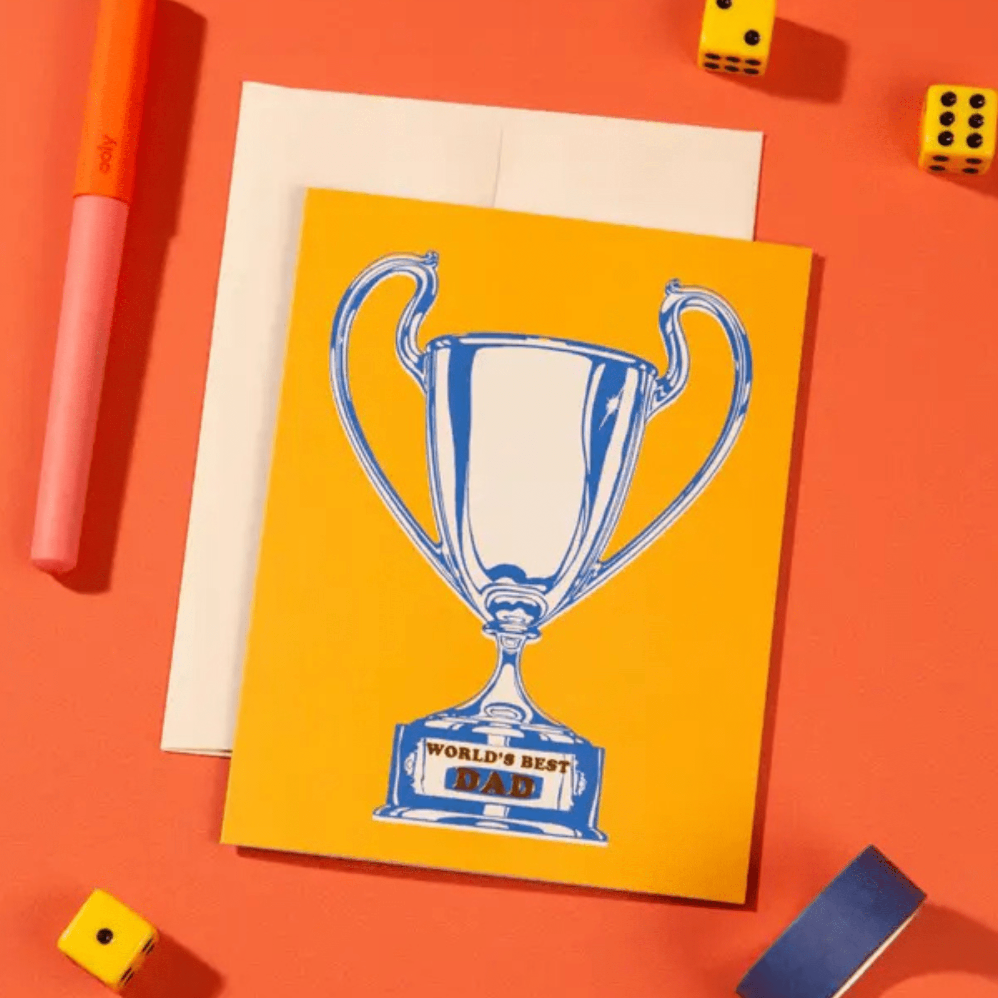 1 Dad Trophy Greeting Card - Dirty Coast