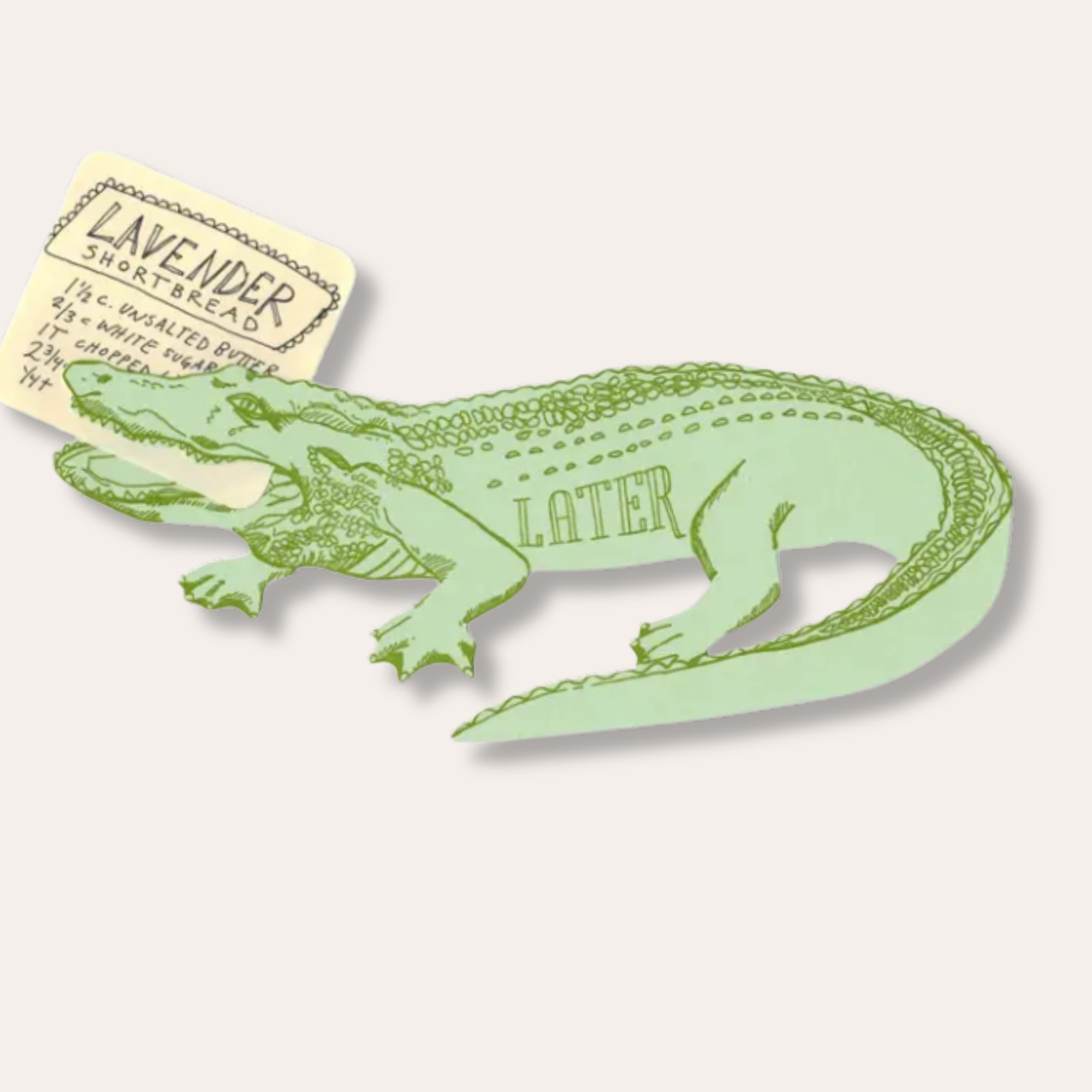 Later Alligator Gift Greeting Card