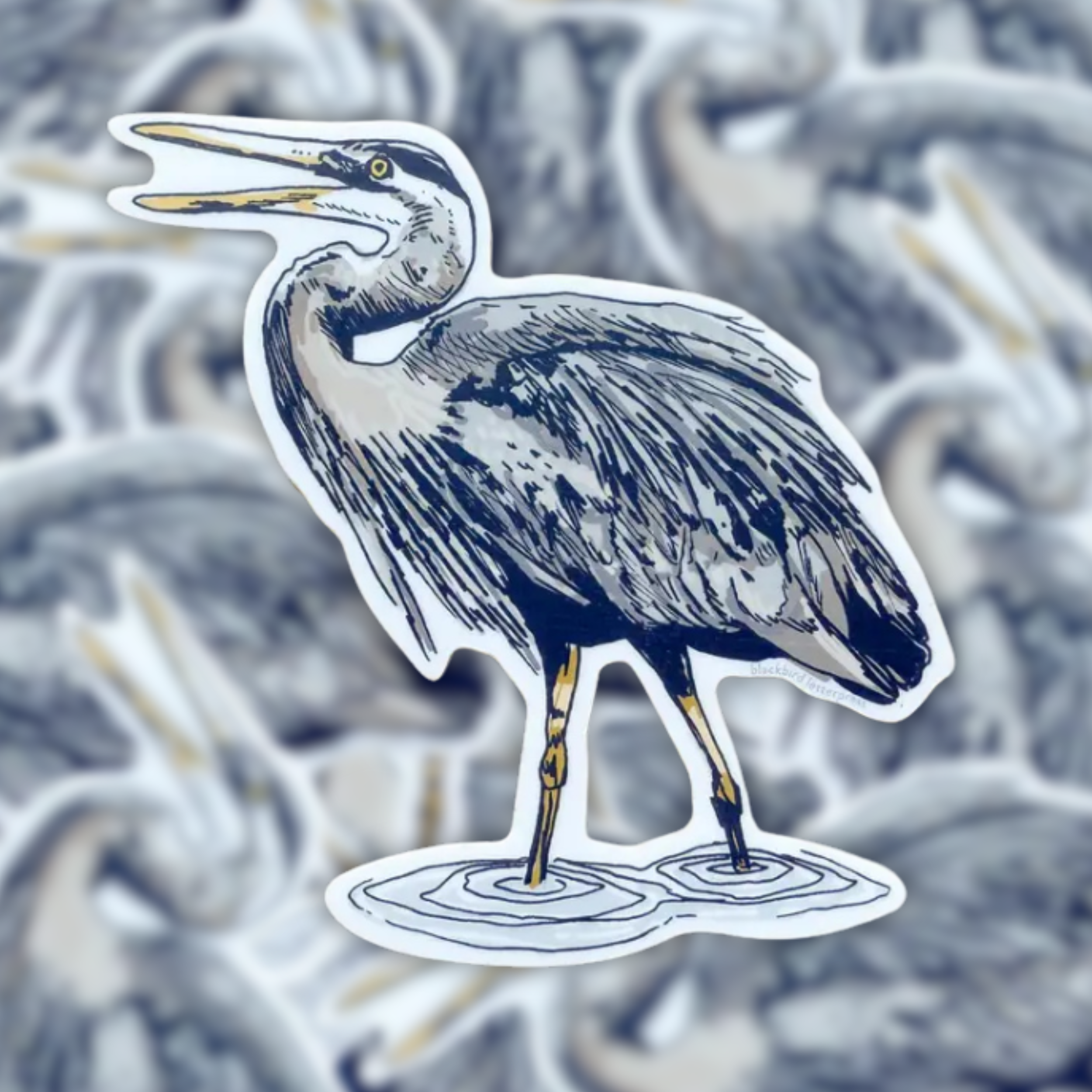 Blue Heron Sticker