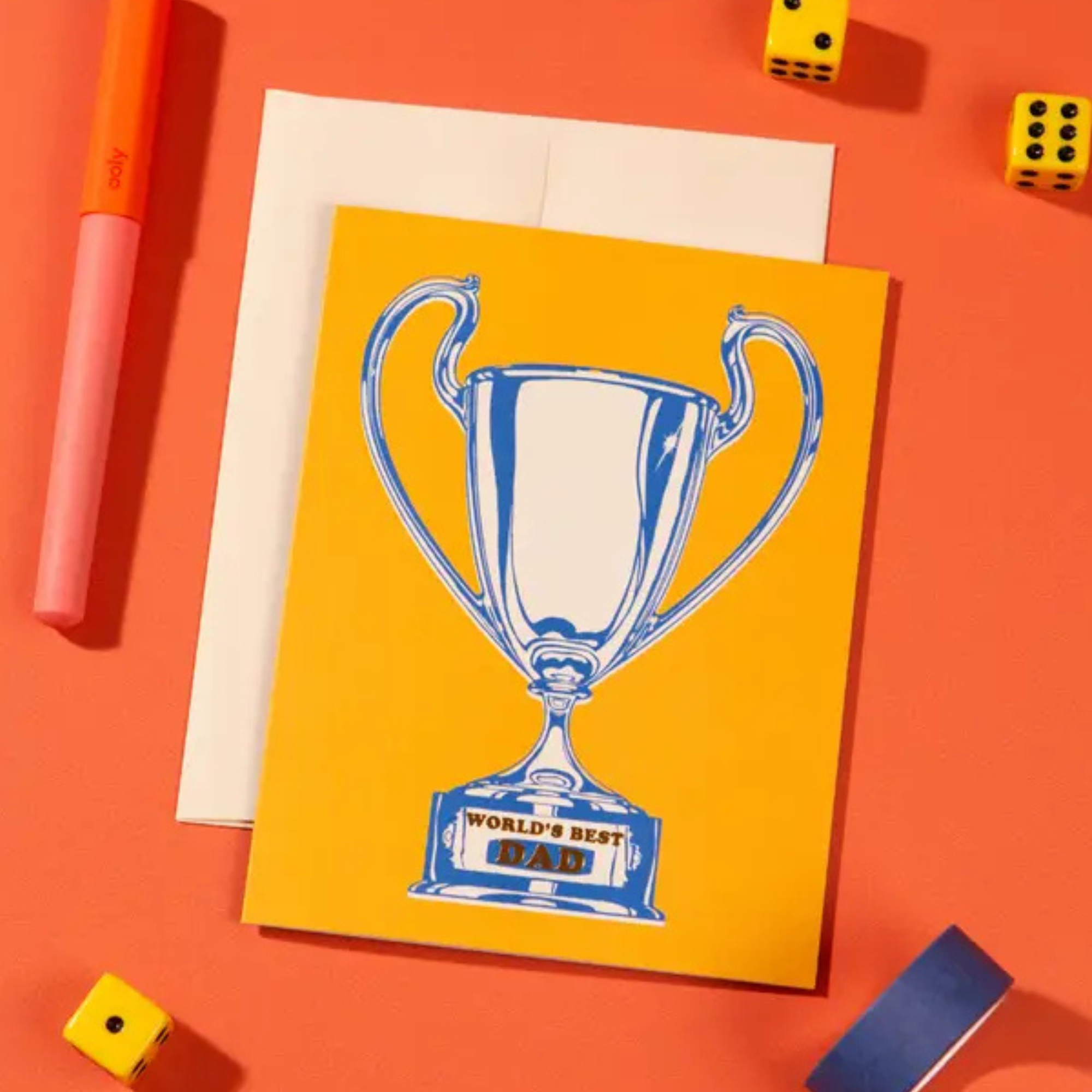 #1 Dad Trophy Greeting Card