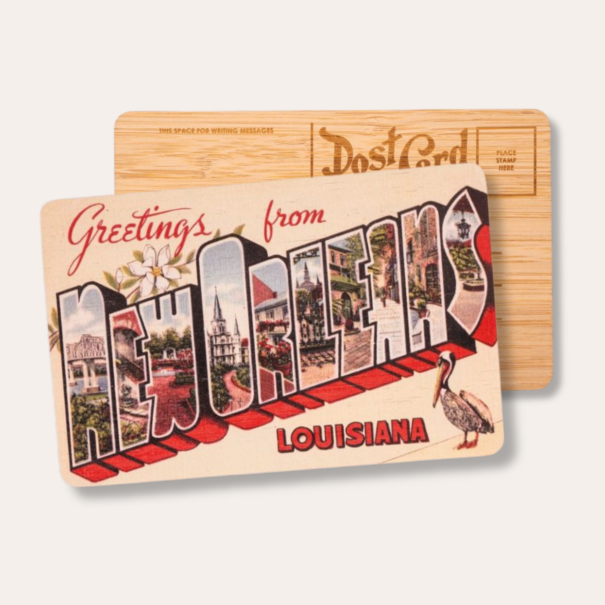 Greetings From New Orleans Wooden Postcard