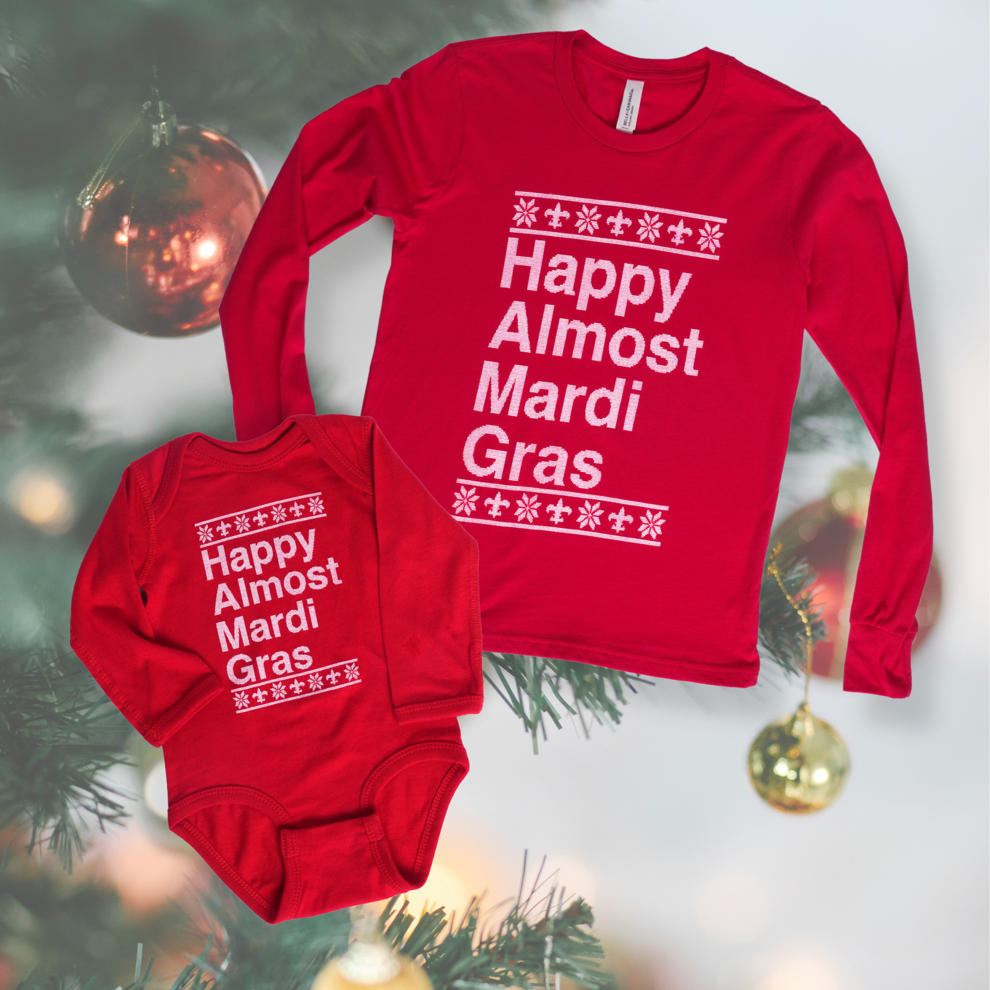 Happy Almost Mardi Gras Classic Long Sleeve Kids