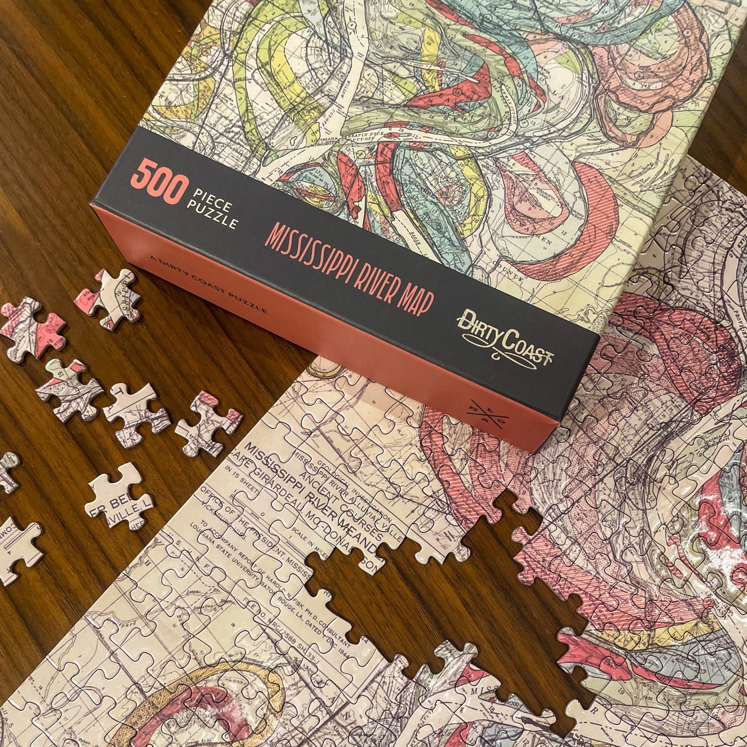 Fisk Map 500 Piece Puzzle - Dirty Coast
