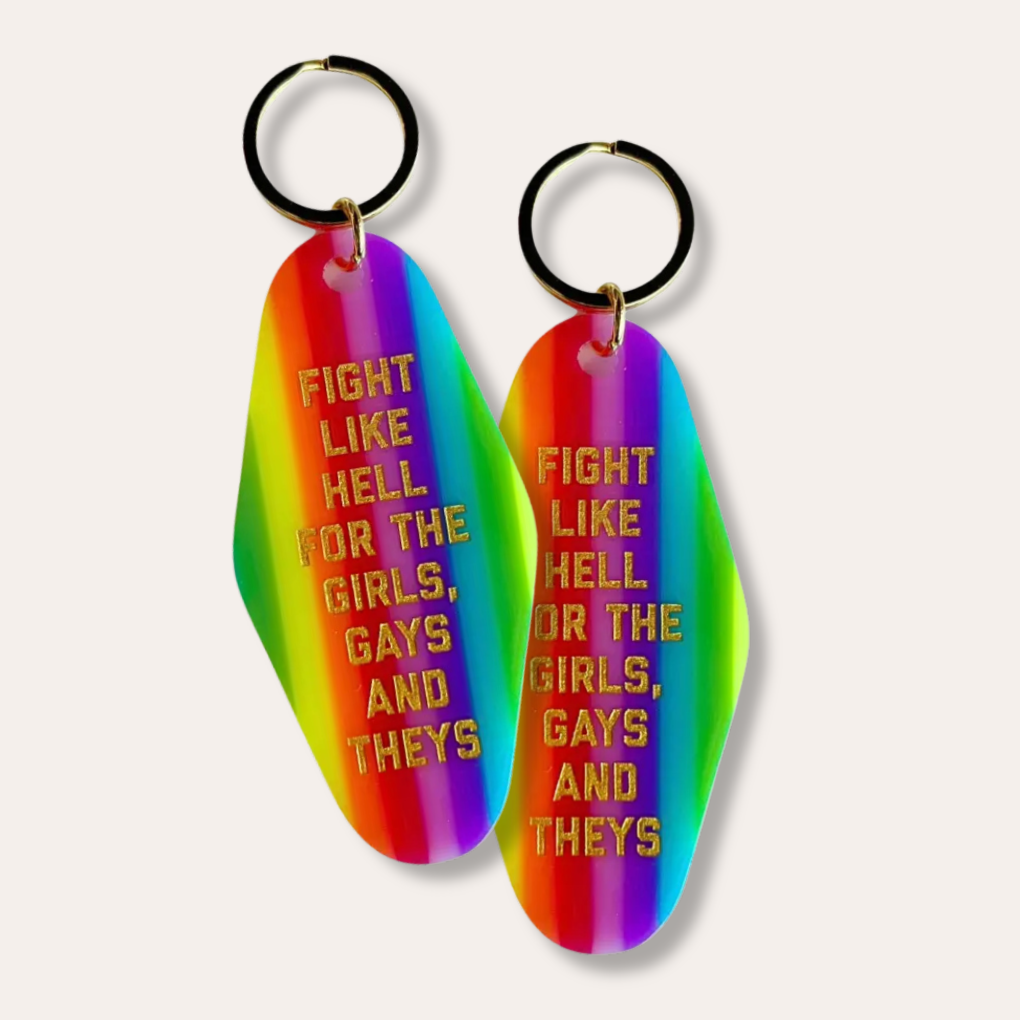 For The Girls, Gays, And Theys Motel Keychain - Dirty Coast