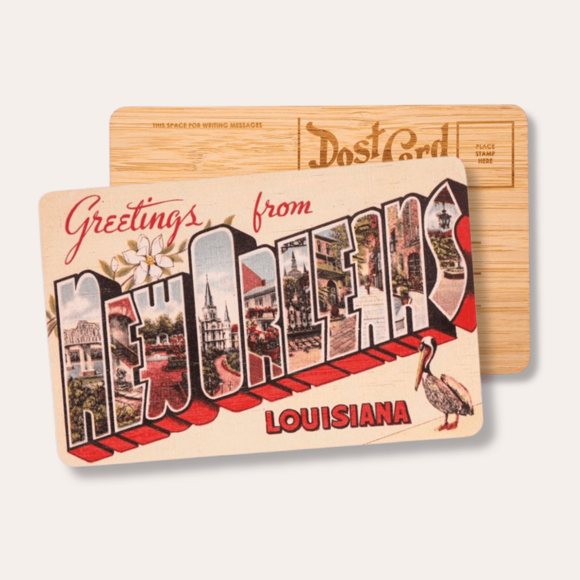 Greetings From New Orleans Wooden Postcard - Dirty Coast
