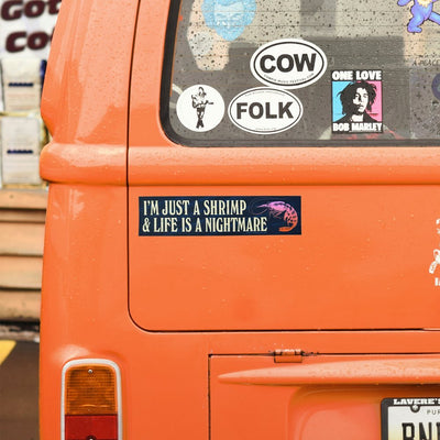 Just A Shrimp Bumper Sticker - Dirty Coast