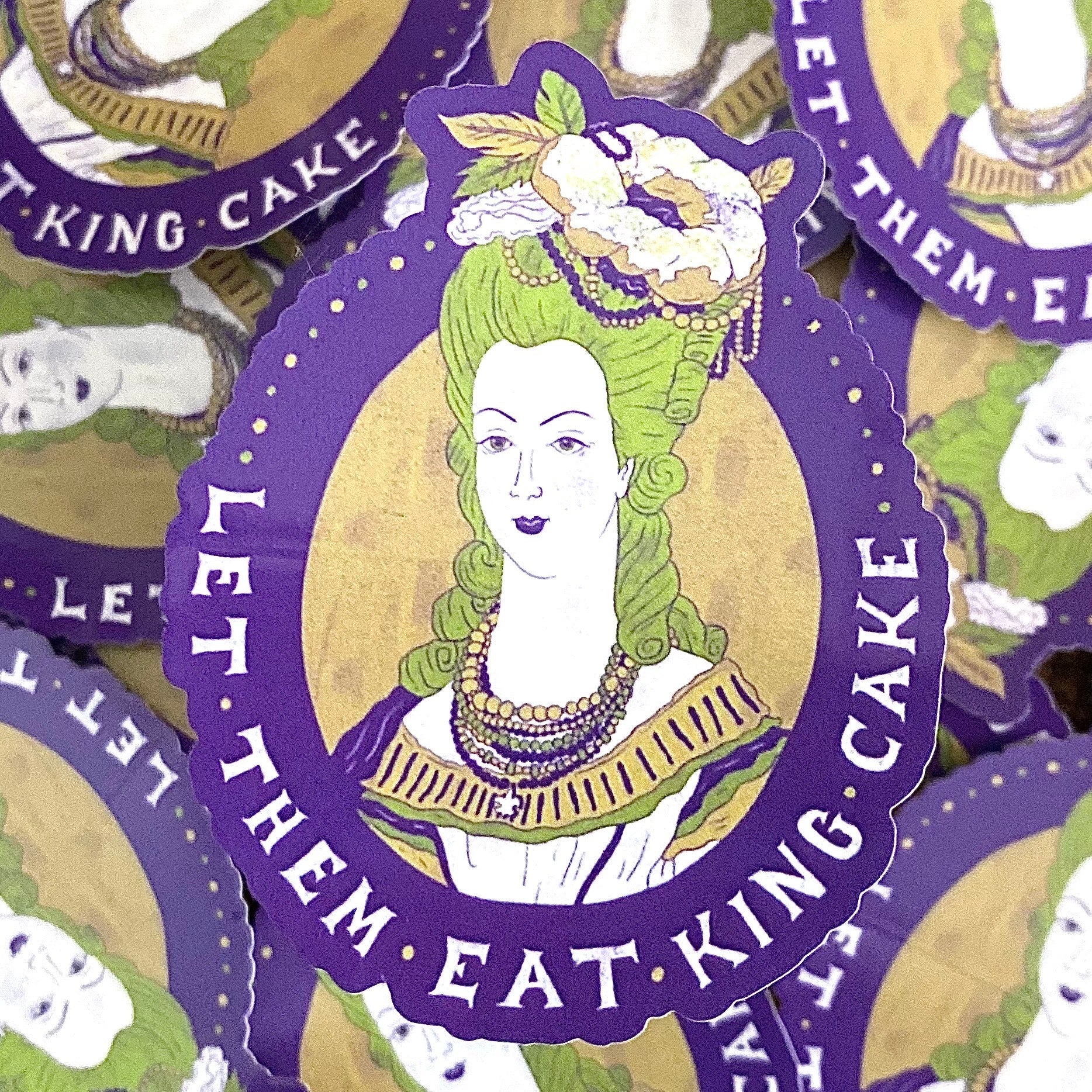 Let Them Eat King Cake Sticker - Dirty Coast