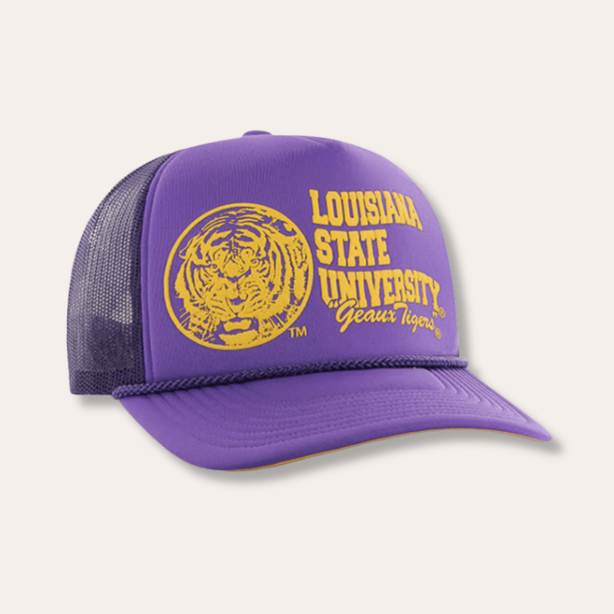 Louisiana State Tigers Retro Region Foam '47 Trucker Hat - Dirty Coast