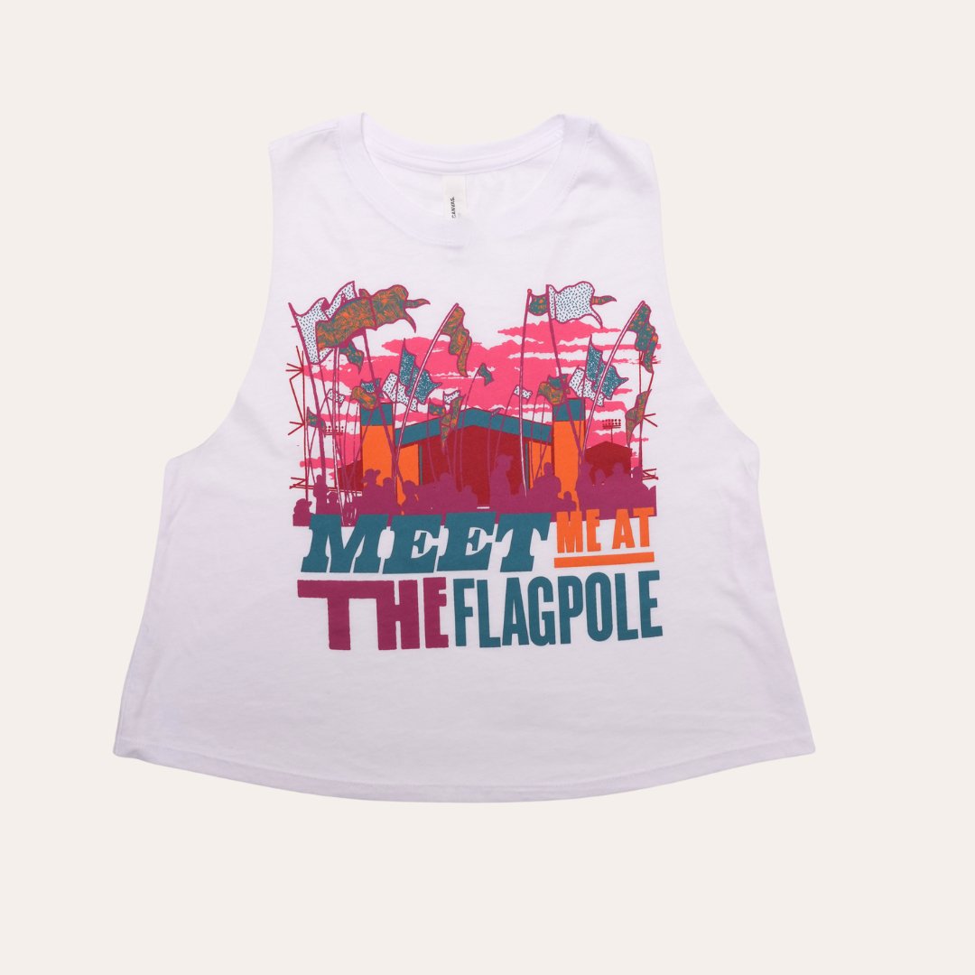 Meet Me At The Flagpole Cropped Tank - Dirty Coast