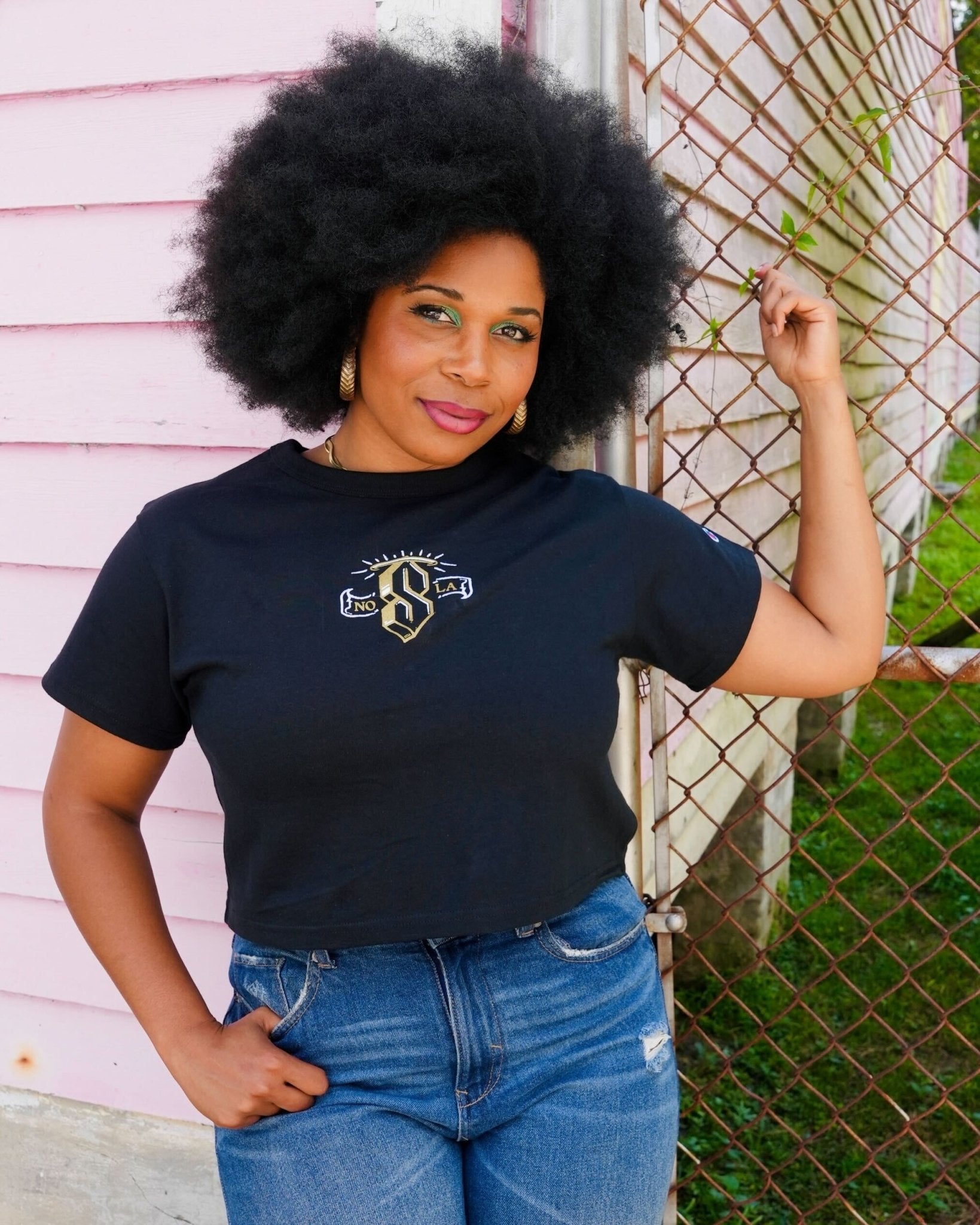 "S" Cropped Heritage Tee - Dirty Coast