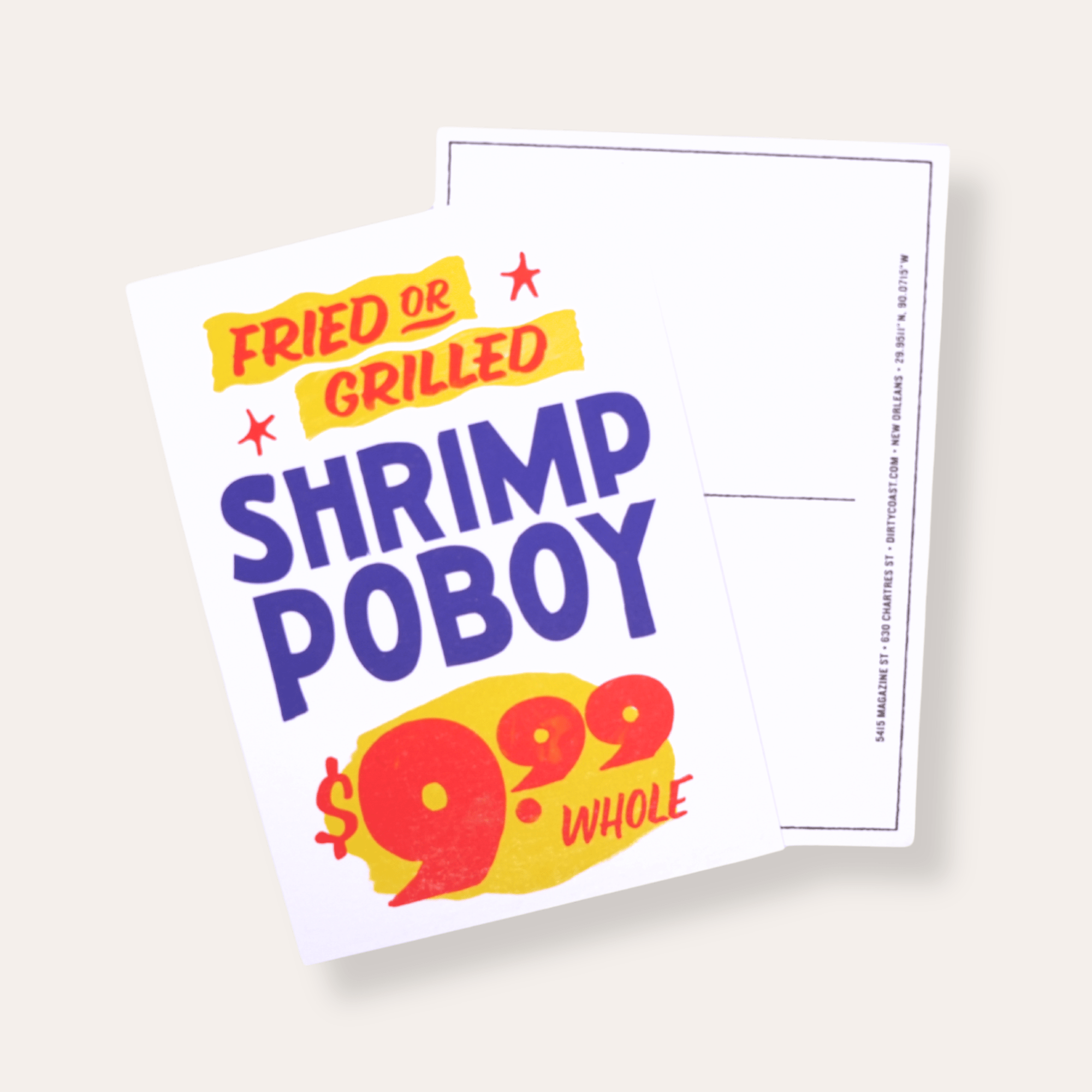 Shrimp Po'Boy Corner Store Postcard - Dirty Coast
