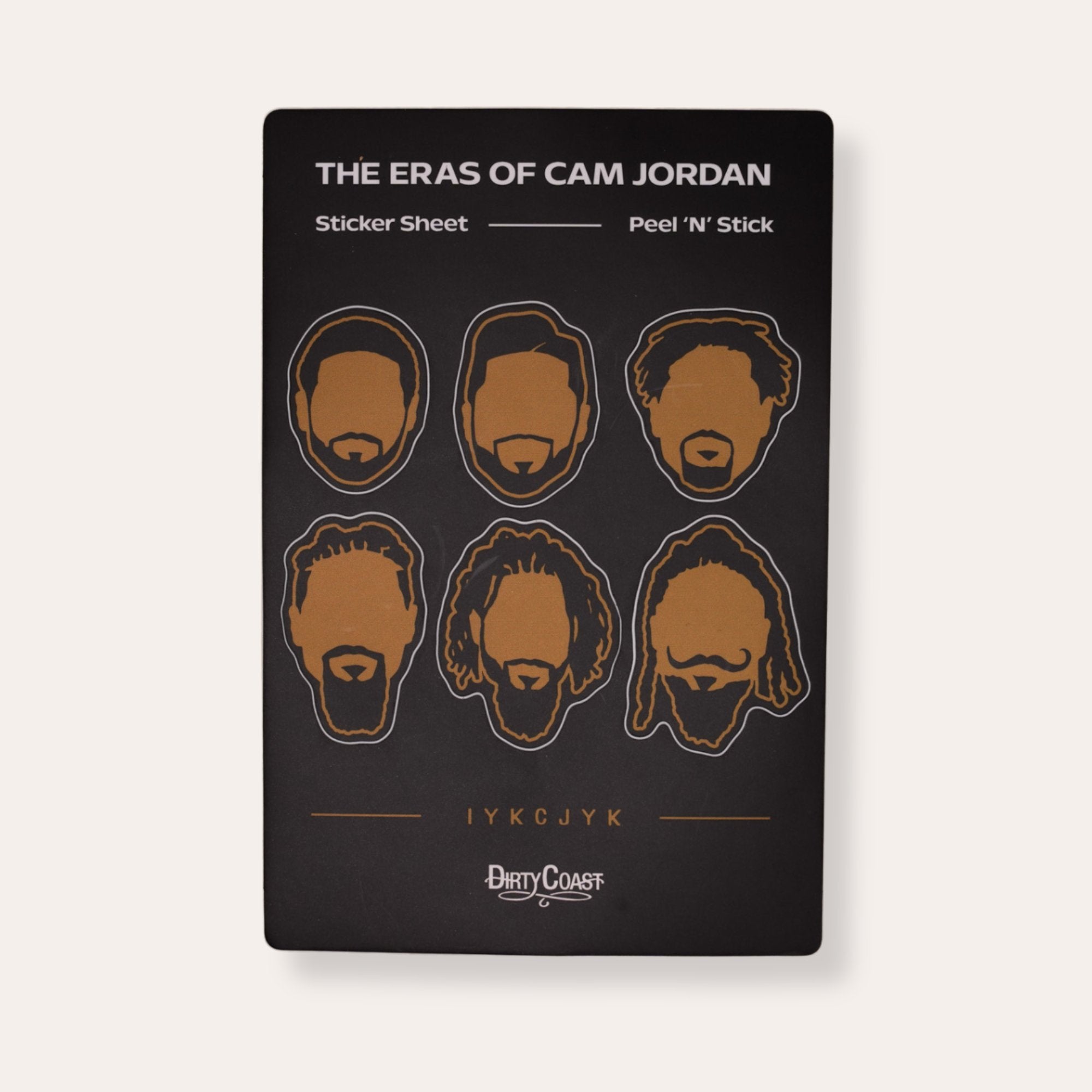 The Eras of Cam Jordan Sticker Sheet - Dirty Coast