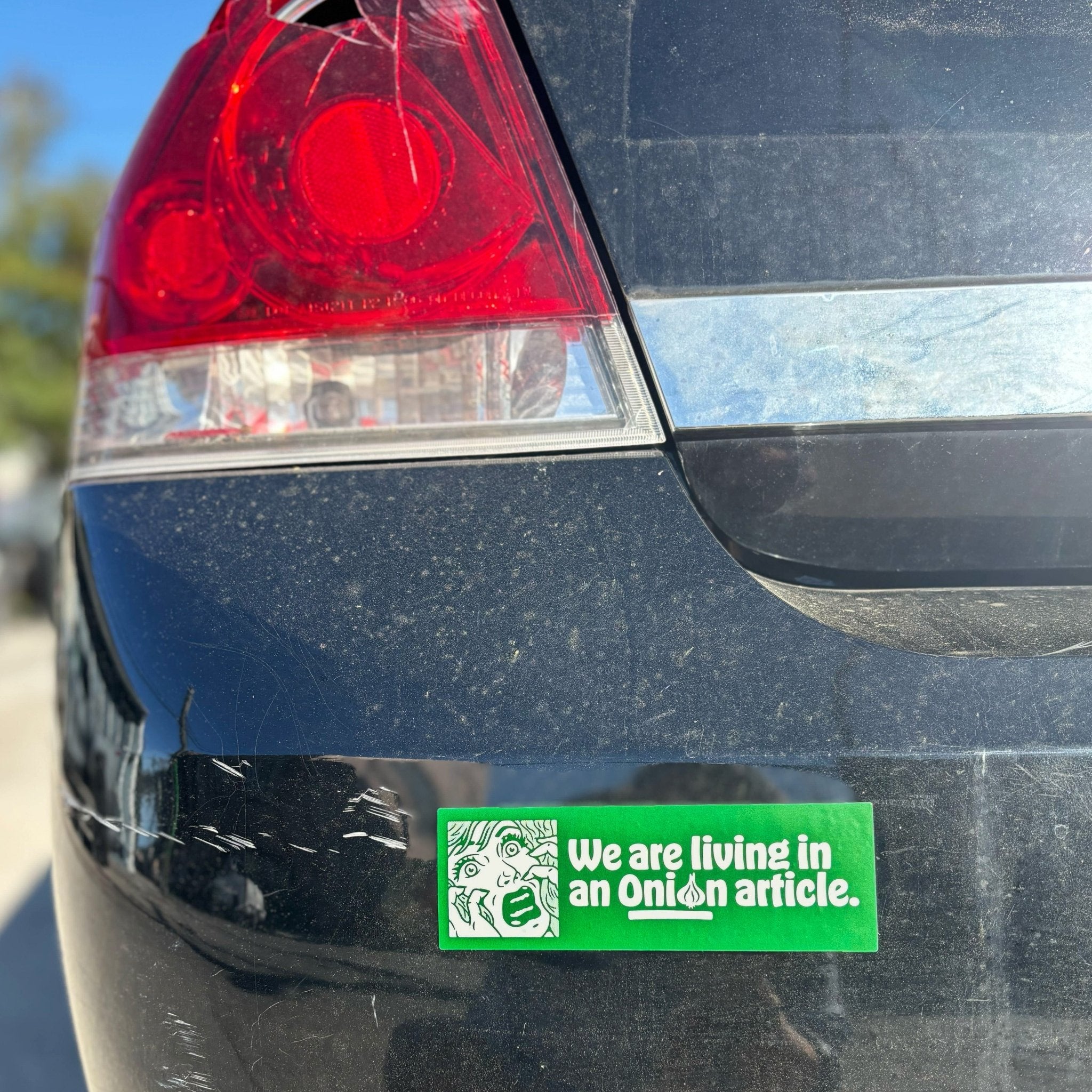 We Are Living in an Onion Article Bumper Sticker - Dirty Coast