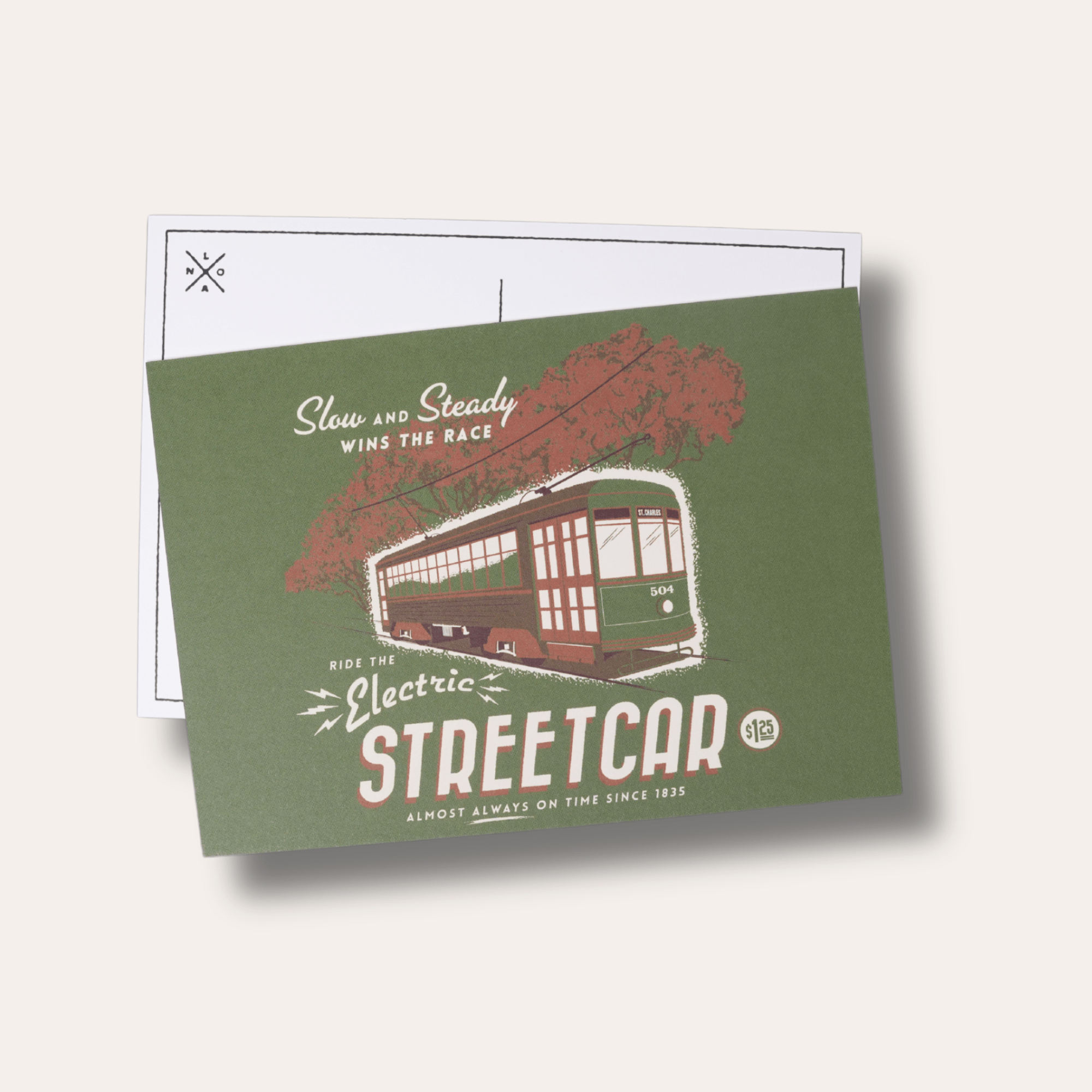 Wish Y'all Were Here Streetcar Postcard - Dirty Coast