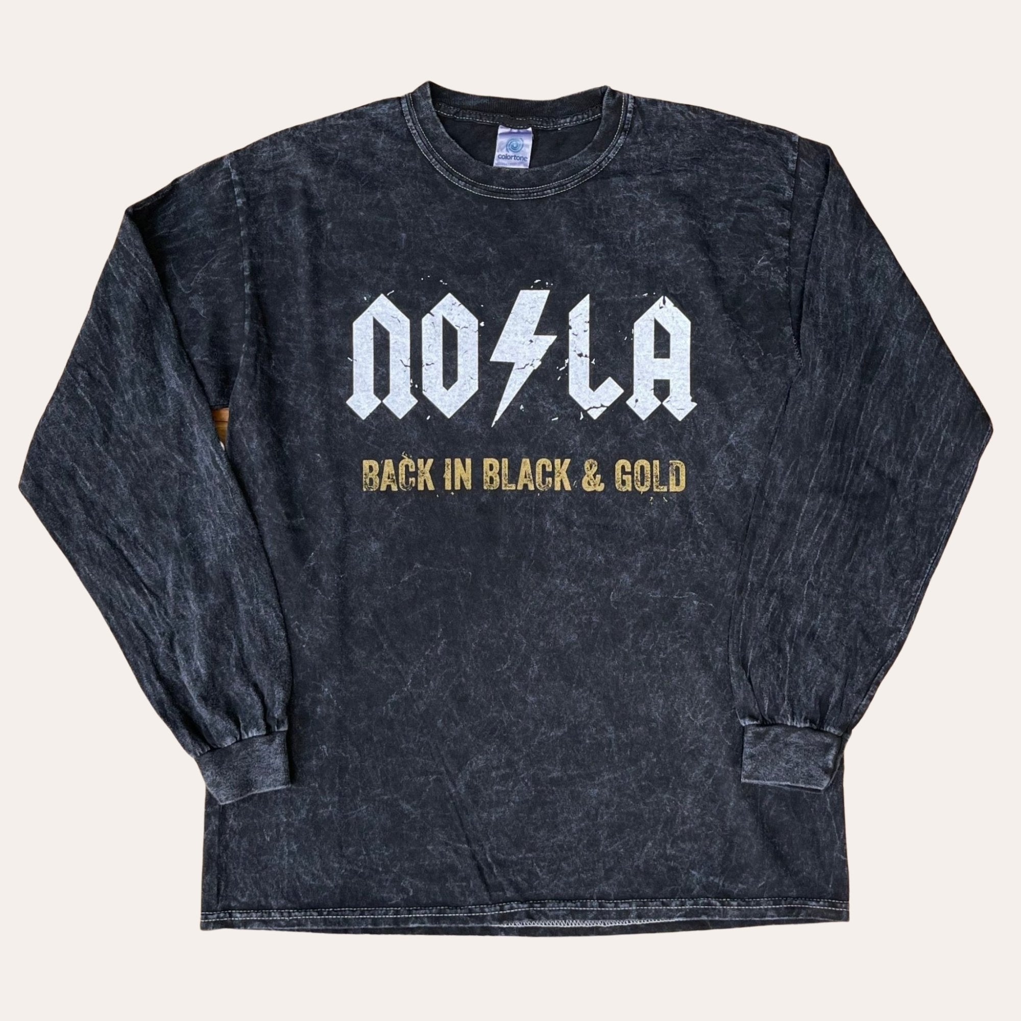 Back In Black & Gold Stadium Tour Mineral Wash Long Sleeve - Dirty Coast Press