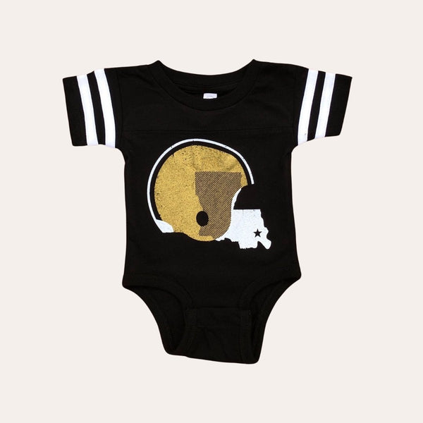 Black & Gold United Kids Jersey Newborn Onesie / Cotton