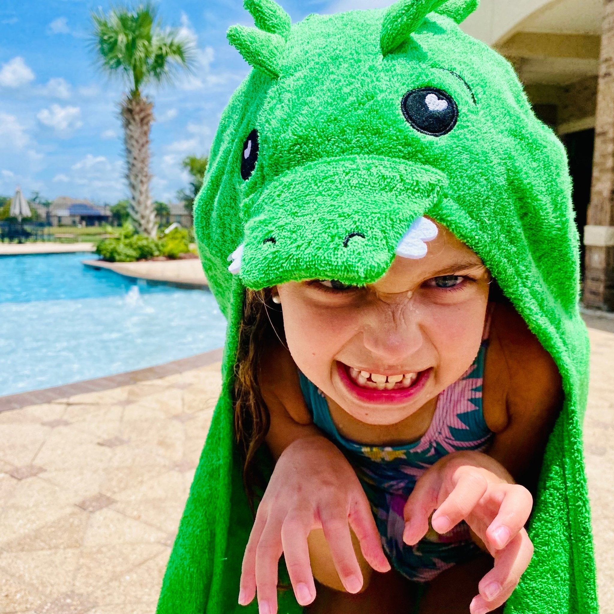 Kids Gator Hooded Towel - Dirty Coast Press