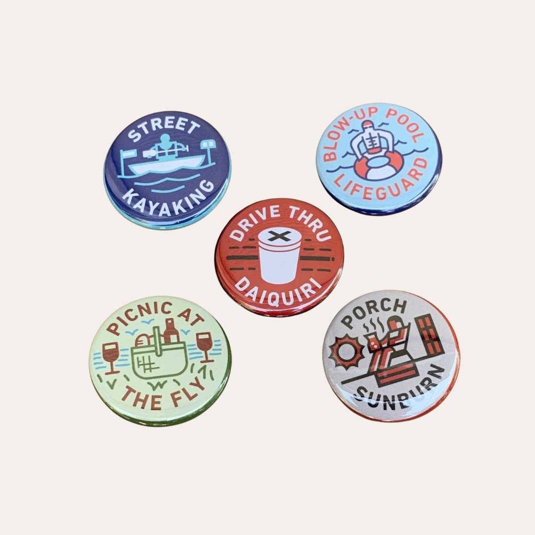 NOLA Merit Badges - Summer Button Set #1 - Dirty Coast Press