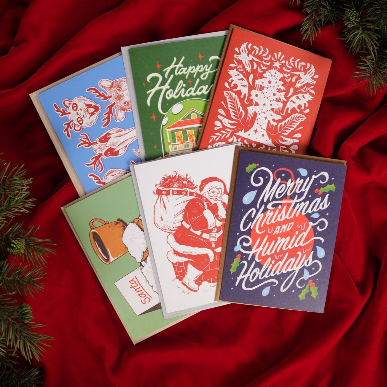 Santa Claws Greeting Card - Dirty Coast Press