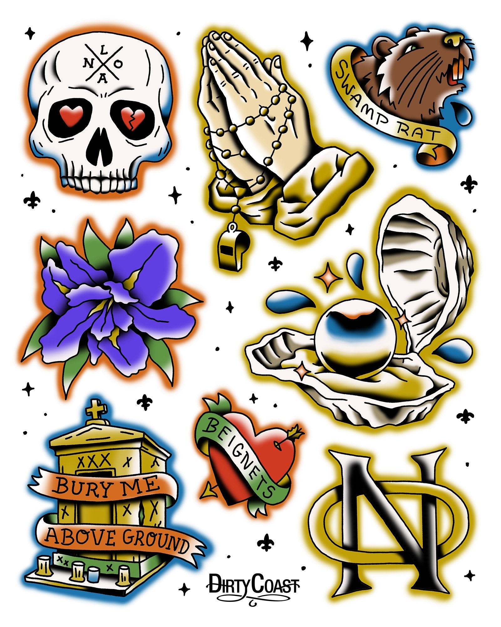 Luis Temporary Tattoo Sticker (Set of 2)