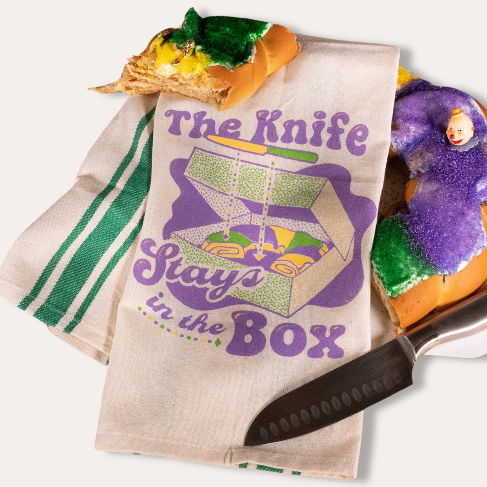 The Knife Stays In The Box Tea Towel - Dirty Coast